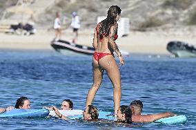 Players Of The Spanish Women's Soccer Team Enjoy A Break - Ibiza