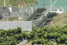 PAC3 missiles on Okinawa island