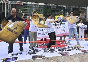 Protest against Fukushima water release in Hong Kong