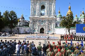 Leaders Of Lithuania,Portugal,Norway And Bosnia And Herzegovina Visits Ukraine To Take Part At The Independence Day Celebration,