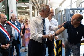 Bruno Le Maire and Roland Lescure on visit at Groupe Fournier - Thones