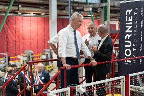 Bruno Le Maire and Roland Lescure on visit at Groupe Fournier - Thones