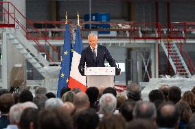 Bruno Le Maire and Roland Lescure on visit at Groupe Fournier - Thones