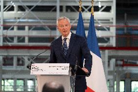 Bruno Le Maire and Roland Lescure on visit at Groupe Fournier - Thones