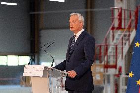 Bruno Le Maire and Roland Lescure on visit at Groupe Fournier - Thones