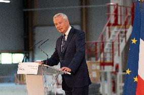 Bruno Le Maire and Roland Lescure on visit at Groupe Fournier - Thones