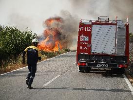 Wildfire Rages In Navarra - Spain