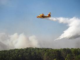Wildfire Rages In Navarra - Spain
