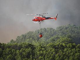 Wildfire Rages In Navarra - Spain