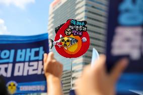 SOUTH KOREA-SEOUL-PROTEST-JAPAN'S NUCLEAR WASTEWATER DISCHARGE