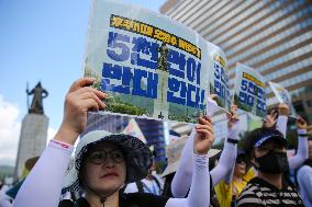 SOUTH KOREA-SEOUL-PROTEST-JAPAN'S NUCLEAR WASTEWATER DISCHARGE