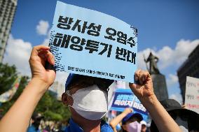 SOUTH KOREA-SEOUL-PROTEST-JAPAN'S NUCLEAR WASTEWATER DISCHARGE