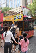 Open-top Bus Disappear in Shanghai