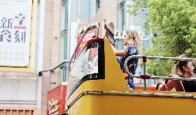 Open-top Bus Disappear in Shanghai