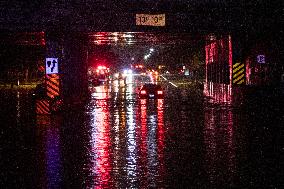 Severe Storm Rolls Through Metro-Detroit Causing Floods