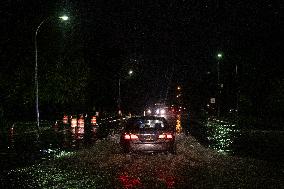 Severe Storm Rolls Through Metro-Detroit Causing Floods