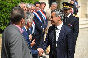 Gerald Darmanin on visit in Nimes