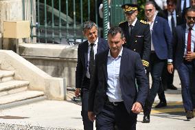 Gerald Darmanin on visit in Nimes