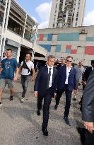 Gerald Darmanin Visits The Cite Puissevin - Nimes