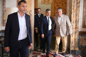 Gerald Darmanin on visit in Nimes