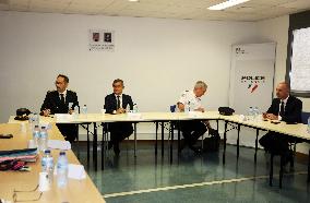 Gerald Darmanin Visits The Central Police Station - Nimes