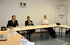 Gerald Darmanin Visits The Central Police Station - Nimes