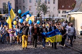 Procession celebrating the Independence Day of Ukraine