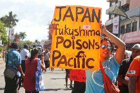 FIJI-SUVA-JAPAN-NUKE WASTEWATER-PROTEST