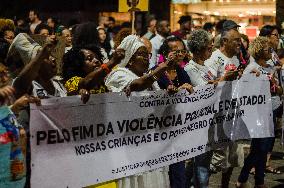 Black Movement Organize A Demonstration In Rio De Janeiro Against The Violence Police In Slums Of The City