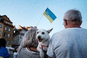 Ukraine Independence Day Celebration In Warsaw, Poland