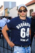 Celebrity Arrivals At Dsquared2 Fashion Show During The Milan Men's Fashion Week Spring Summer 2024