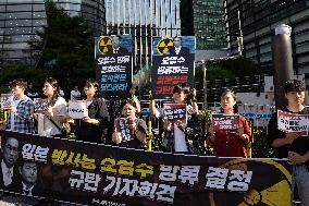 Protest Against Release Of Fukushima Radioactive Water Into Ocean