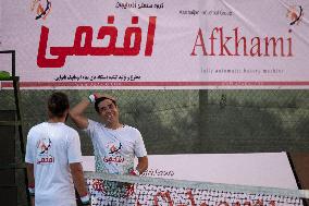Iran-Tennis Demonstration Match In Style Of Nadal And Ronaldo