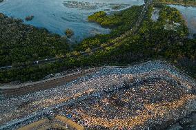 Indonesia's Waste Crisis At Suwung Landfill, Bali Island.