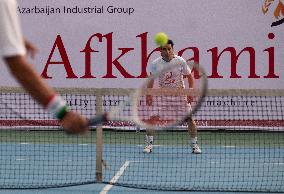Iran-Tennis Demonstration Match In Style Of Nadal And Ronaldo