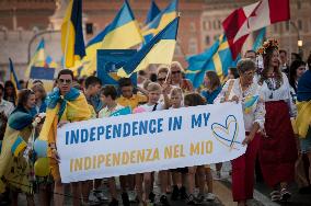 Independence Day Of Ukraine In Rome