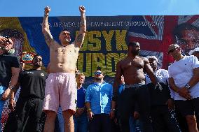 Official Weight-in Before Usyk Vs Dubois Boxing Fight