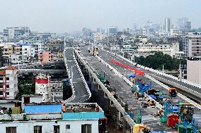Dhaka Elevated Expressway Ongoing Construction In Dhaka