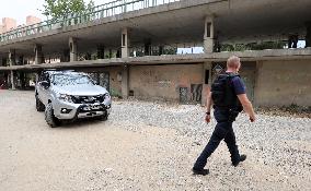 The CRS 8 in The "Cité of Pissevin" in Nimes after 2 dead in drug violence.