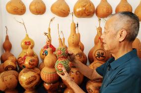 Pyrograph Gourd Art