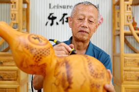 Pyrograph Gourd Art