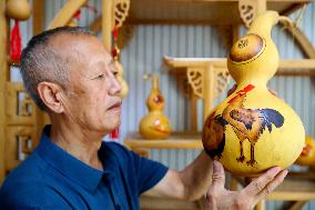 Pyrograph Gourd Art