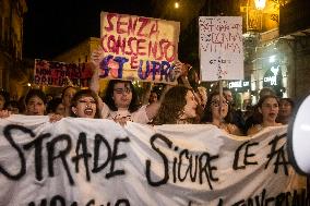 Protest March In Palermo In Solidarity With The Victim Of The Gang Rape