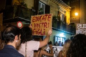 Protest March In Palermo In Solidarity With The Victim Of The Gang Rape