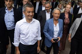 Elisabeth Borne attends Gerald Darmanin afternoon of discussion - Tourcoing