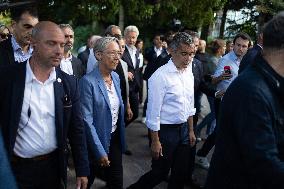 Elisabeth Borne attends Gerald Darmanin afternoon of discussion - Tourcoing