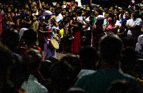 The Annual 'Gonpita Perahera' Or Procession At Pattini Devalaya Temple In Navagamuwa, Colombo.