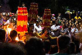 The Annual 'Gonpita Perahera' Or Procession At Pattini Devalaya Temple In Navagamuwa, Colombo.