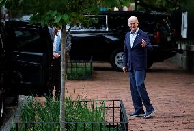 Biden Attends Church Service - Washington