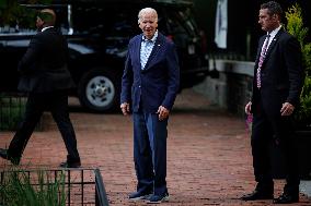Biden Attends Church Service - Washington